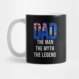 Falkland Islanders Dad The Man The Myth The Legend - Gift for Falkland Islanders Dad With Roots From Falkland Islanders Mug